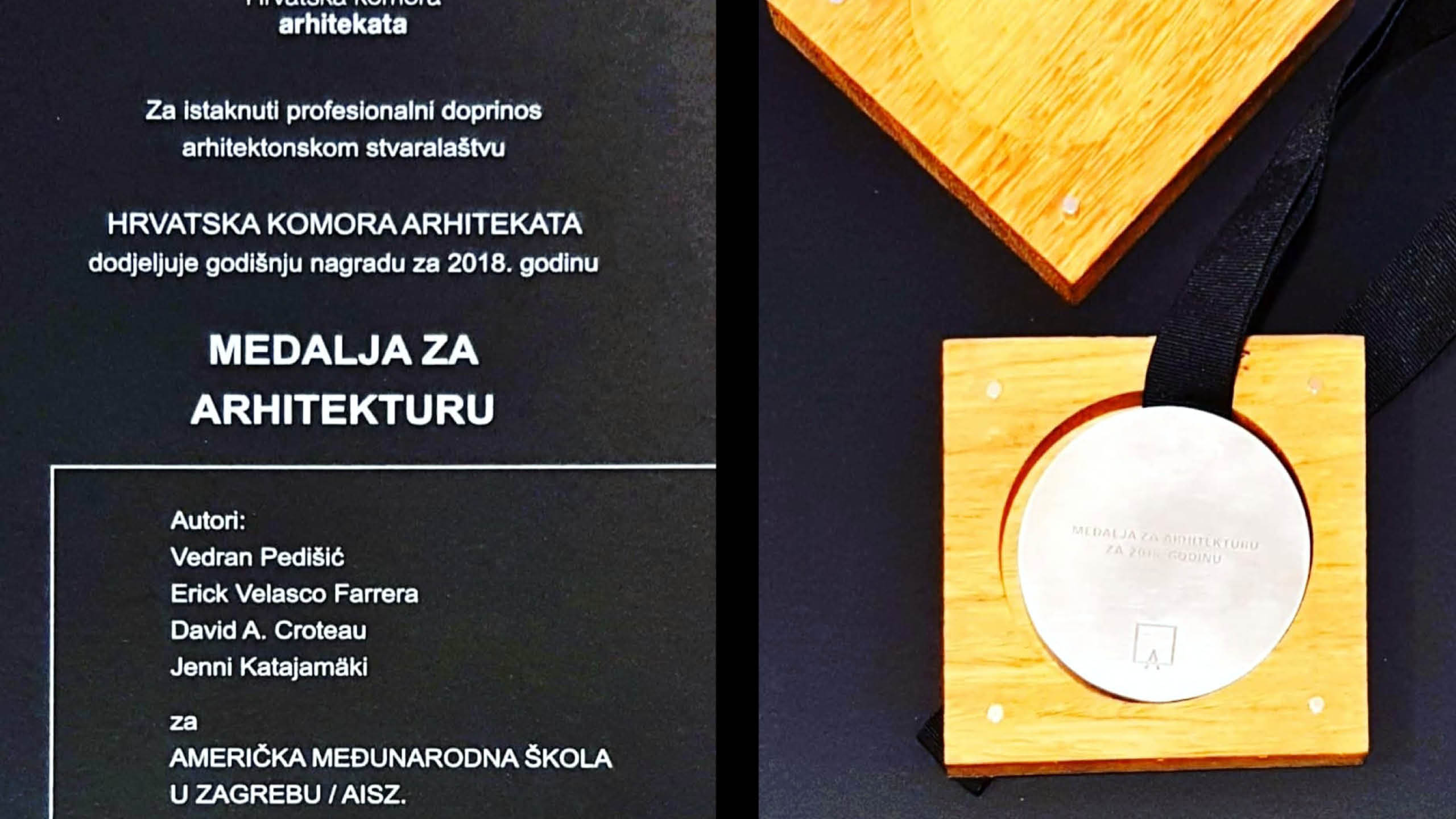 SANGRAD + AVP WINS MEDAL FOR ARCHITECTURE 2018 FROM CCA