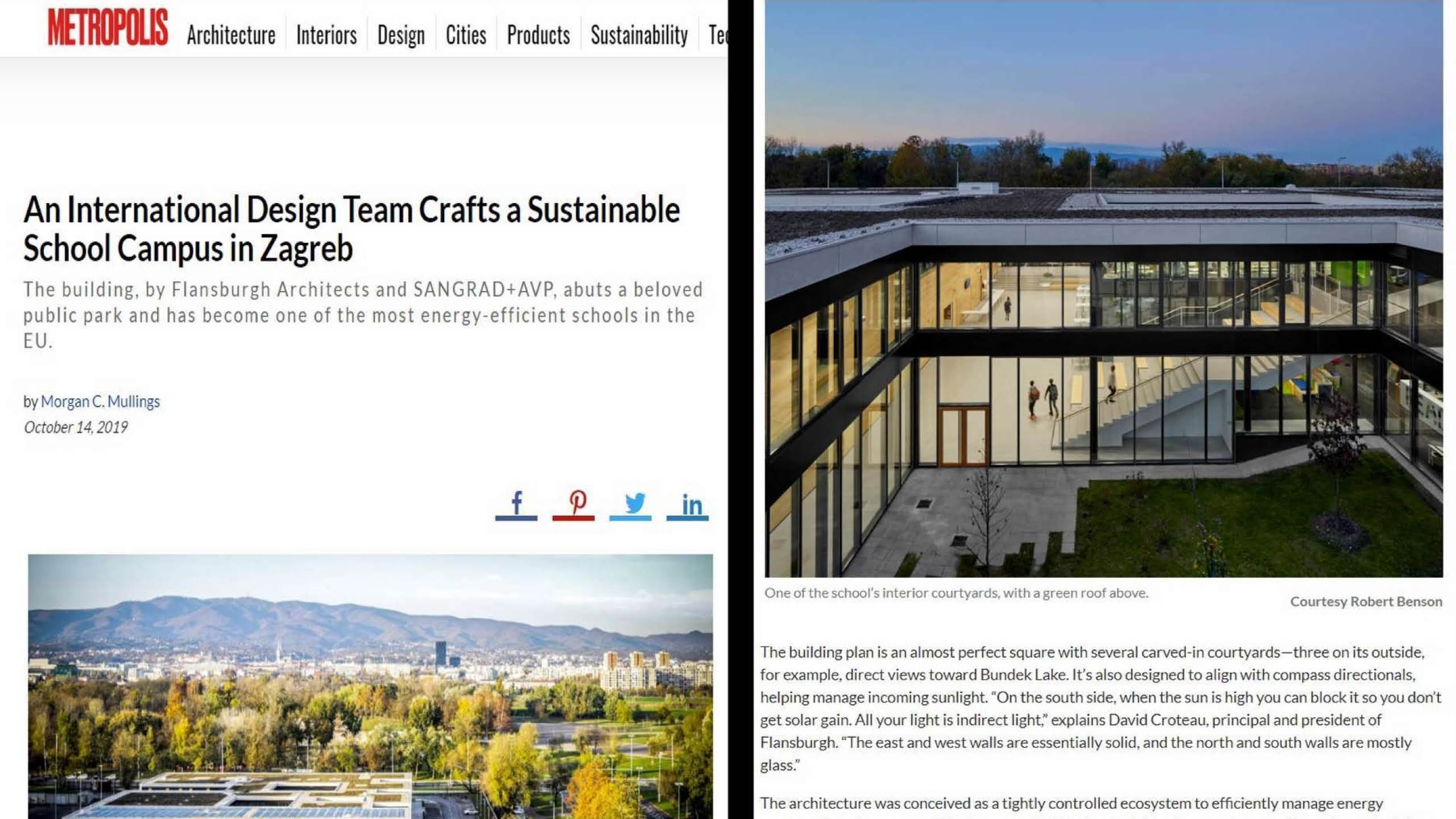 AMERICAN INTERNATIONAL SCHOOL IN ZAGREB IN METROPOLIS MAGAZINE