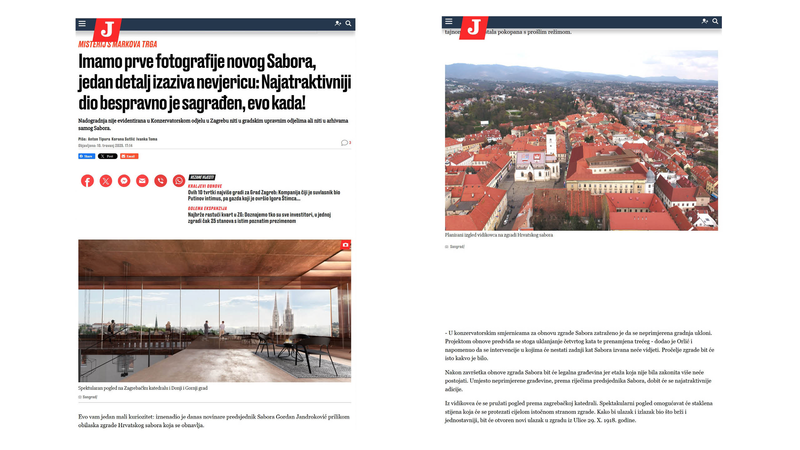 REKONSTRUKCIJA HRVATSKOG SABORA_Jutarnji List